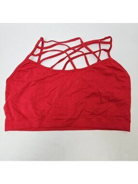Zenana Outfitter’s Womens 2X 3X Sports Bra Lot of 2 Criss Cross Red Black Gym